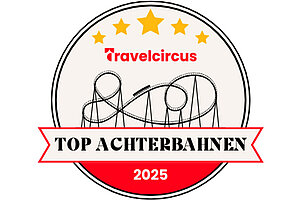 Grafik Logo travelcircus 2025 achterbahnen