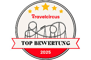 Grafik Logo travelcircus auszeichnung 2025 bewertung